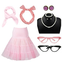 50S COSPLAY Hairband Petticoat Rockabilly Dress Accessories