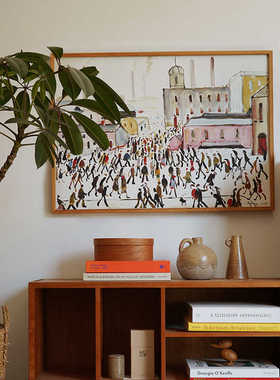 peeji|L.S. Lowry|英国装饰画中古风柚木简约大气水彩画