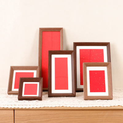 书法自己手写空白宣纸洒金卡纸画框装裱字画相框字画框摆台