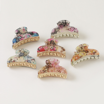 洗澡盘发发夹大号彩色花朵抓夹