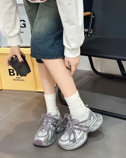 2502 软底运动休闲鞋 她菲娅2025春欧货真皮厚底老爹鞋 女ins潮新款