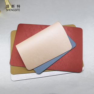 中式国风素雅皮革餐垫家用隔热防滑防水餐垫西餐厅会所摆台餐桌垫