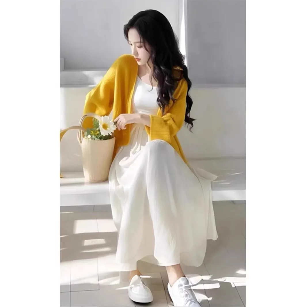 春装搭配一整套超火新款气质初恋白色吊带连衣裙温柔开衫套装,女装/女士精品,时尚套装,淘宝优惠券,粉丝福利购,淘宝优惠卷