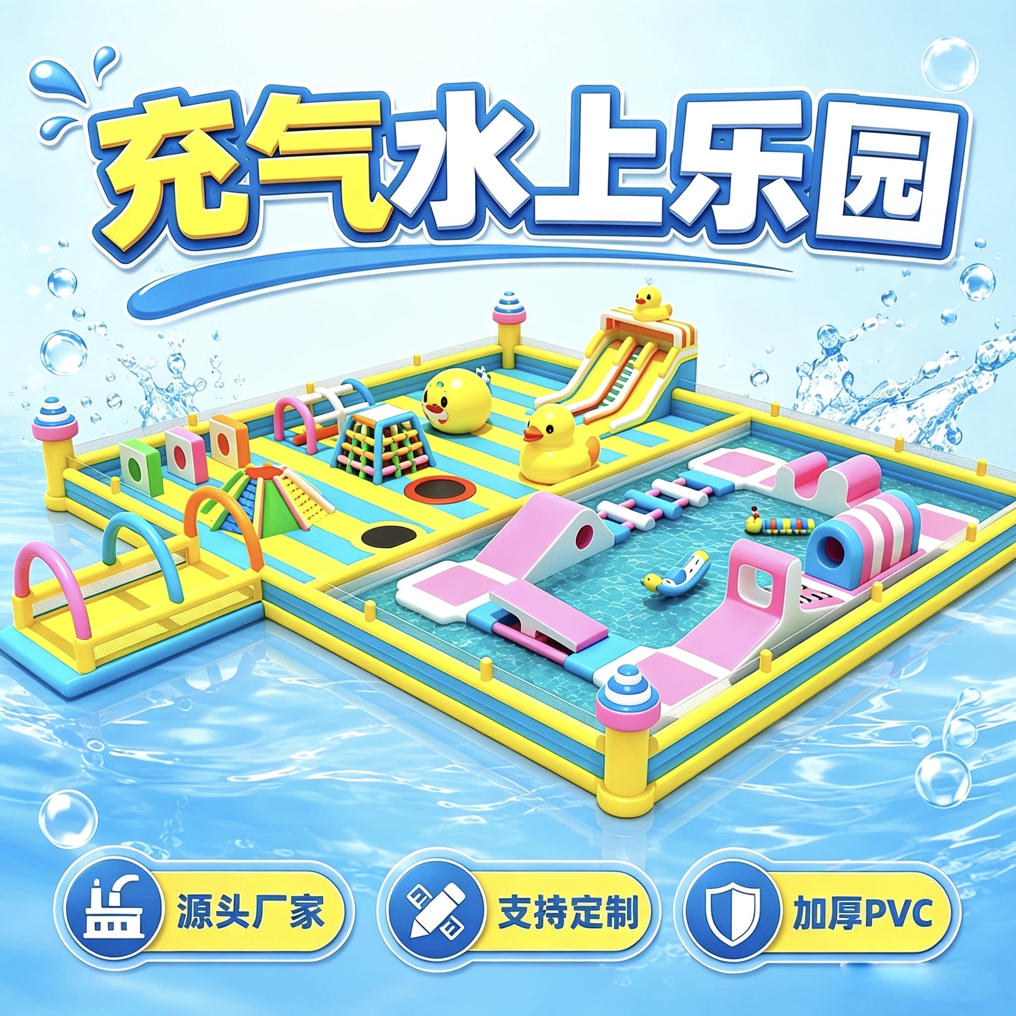 充气大型水上漂浮玩具