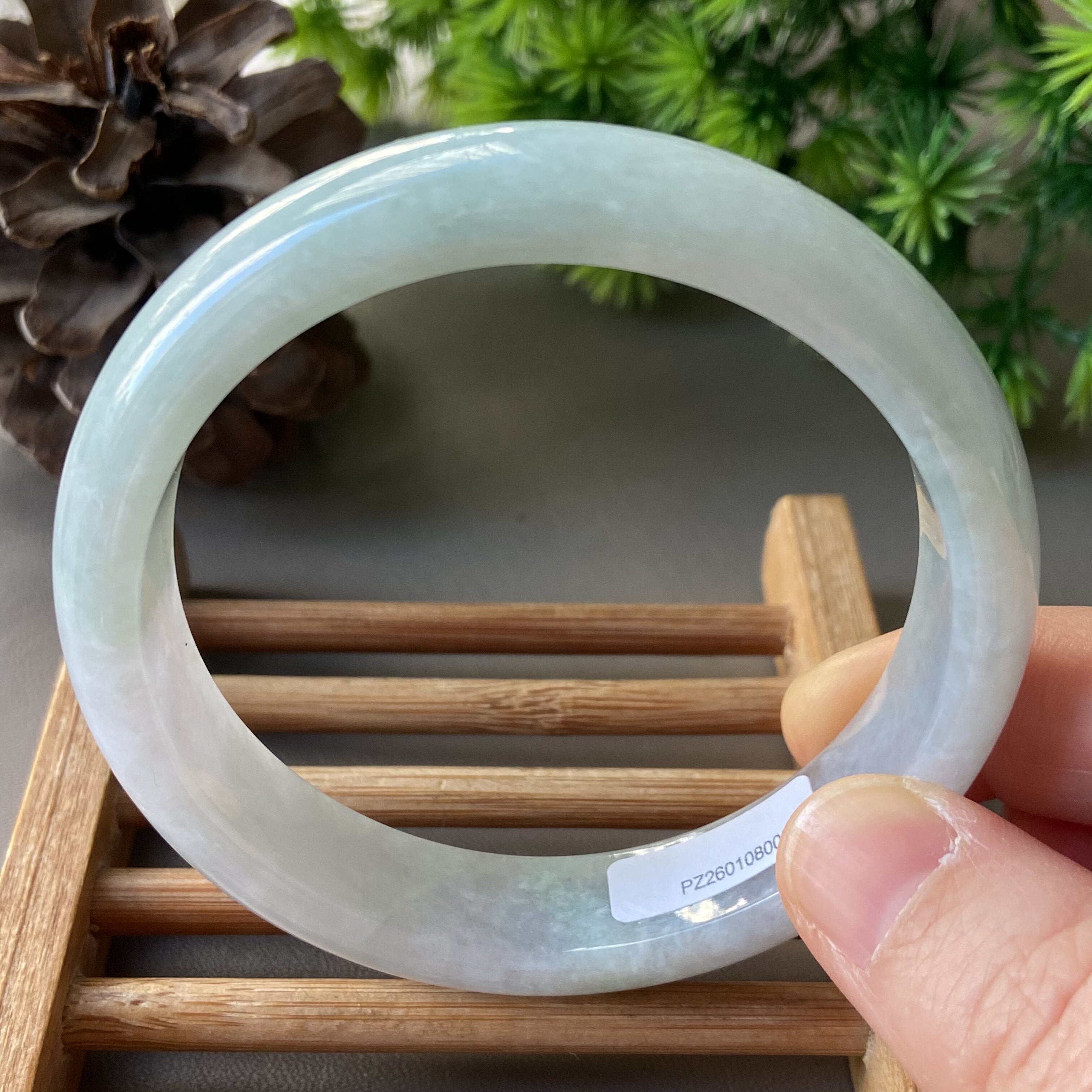 天然缅甸翡翠手镯60冰糯种紫罗兰老坑a货正圈59玉镯子带证书0575,珠宝/钻石/翡翠,手镯,淘宝优惠券,粉丝福利购,淘宝优惠卷