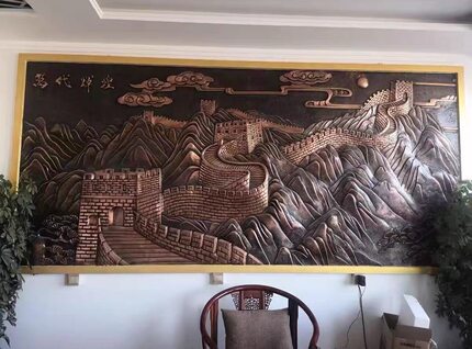 大型玻璃钢仿铜铸铜锻铜浮雕雕塑定制背景墙人物户外景观园林直销