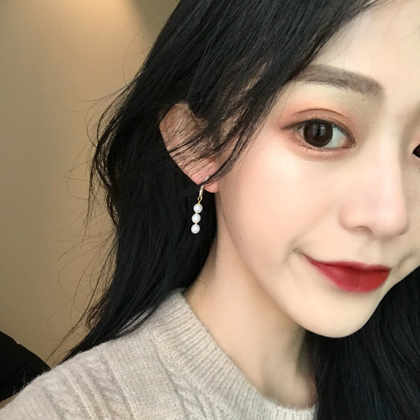 时尚气质耳环女韩国长款气质个性简约百搭耳钉2022年新款潮耳坠