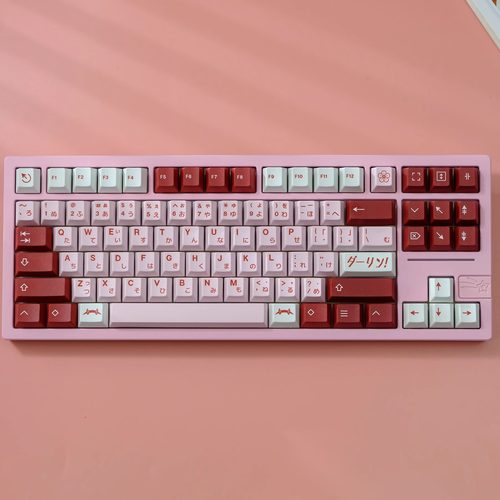 金熙达令Darling主题热升华原厂机械键盘键帽客制化粉色143键全套