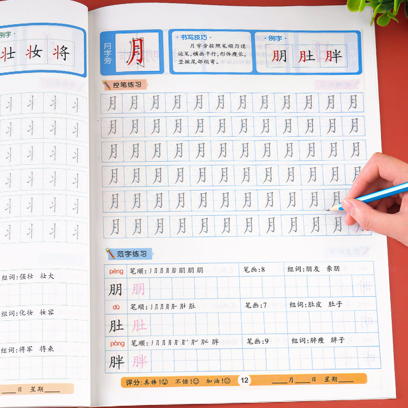 偏旁部首练字帖幼小衔接一日一练