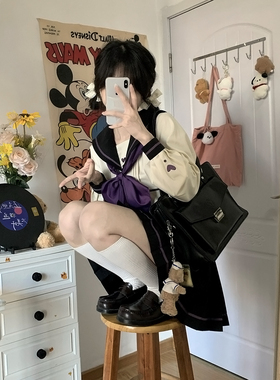 【紫嫣】揽月岛原创正版JK制服套装日系水手服长短袖校供春秋新款