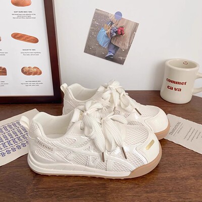 透网小白鞋女德训薄款阿甘鞋板鞋