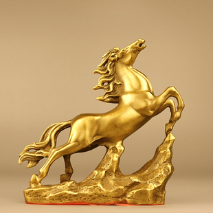 纯铜马摆件骏马奔腾中式家居客厅办公室桌面摆设公司开业乔迁礼品