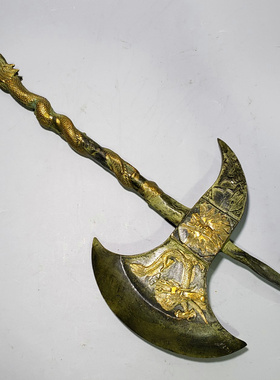 复古铜斧头摆件纯铜镇宅乔迁开业送人礼品家居客厅办公室招财斧子