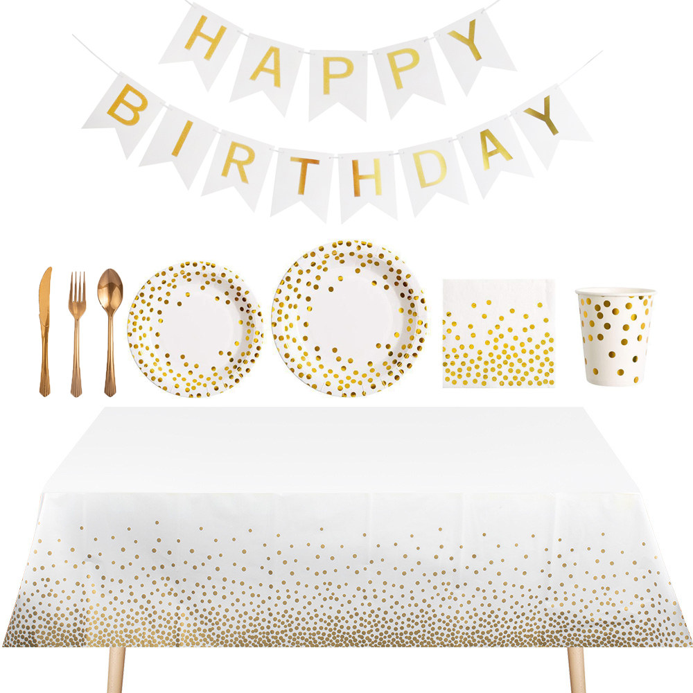 烫金圆点白色套装波点生日餐具一次性高档餐盘点心盘纸杯纸巾用品,节庆用品/礼品,节日装扮用品,淘宝优惠券,粉丝福利购,淘宝优惠卷