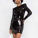 高级质感晚礼服短款 气场女王小礼服年会晚宴派对连衣裙 显瘦舞台装