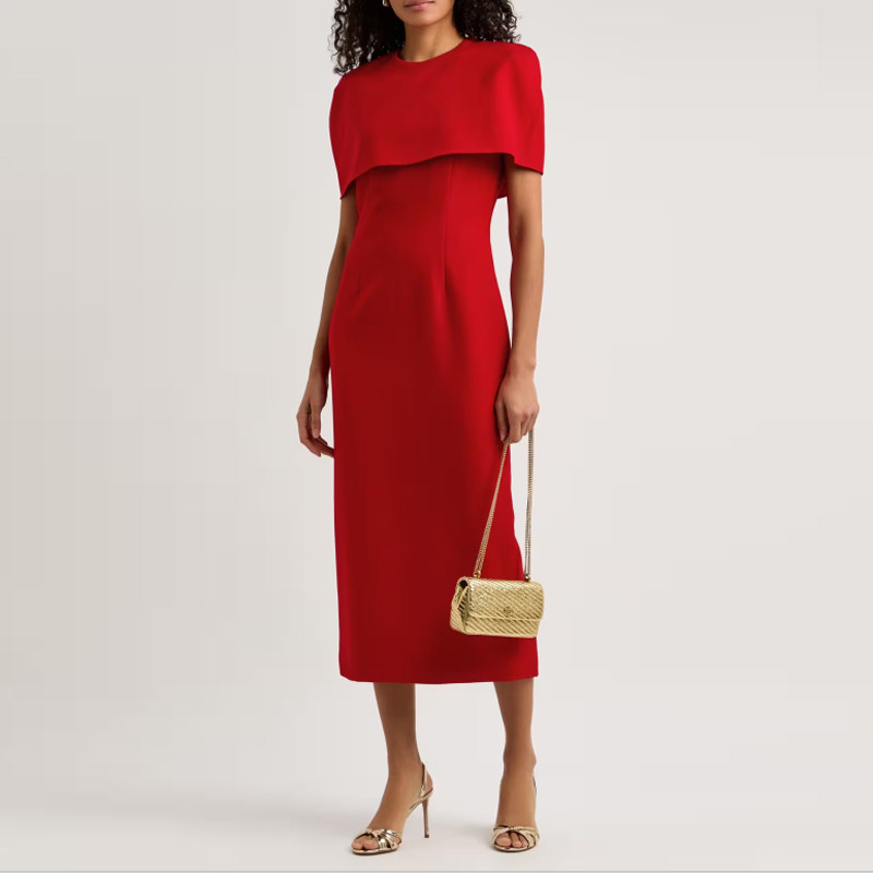 时尚小礼服新娘订婚结婚派对女生日宴会晚礼服中长款连衣裙高级感