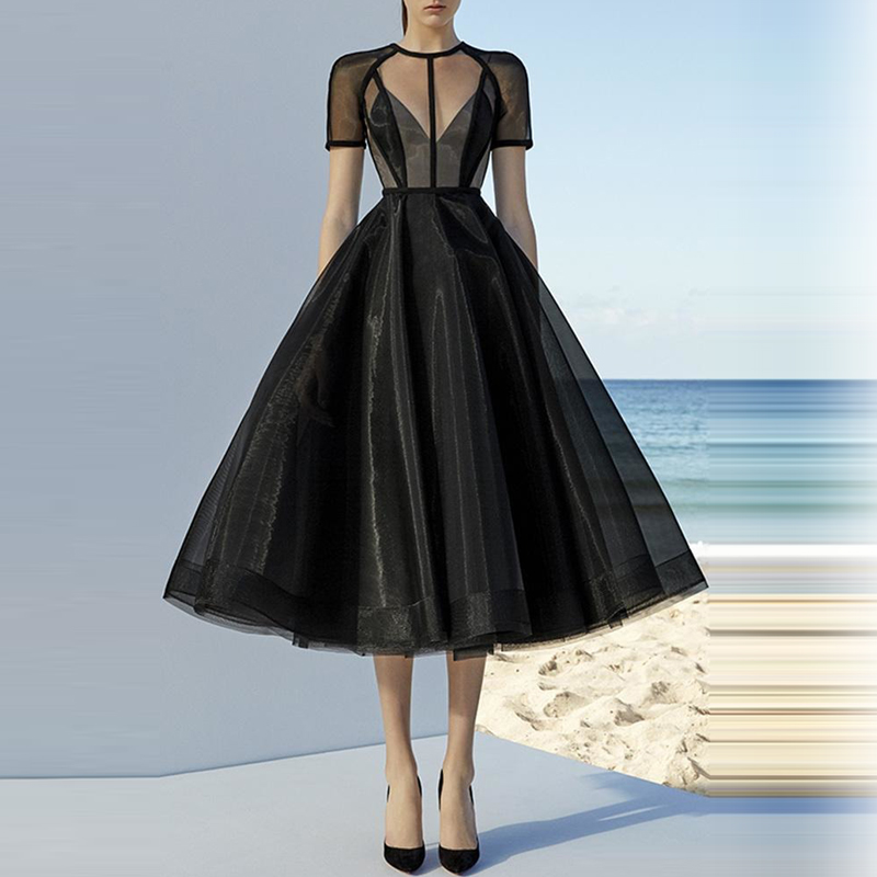 新款年会女装主持人篷篷晚礼服裙