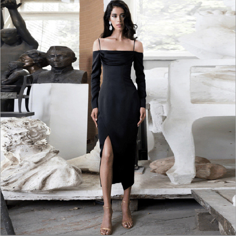 年会晚礼服中长裙2025新款气质生日派对宴会小礼服小个子连衣裙女