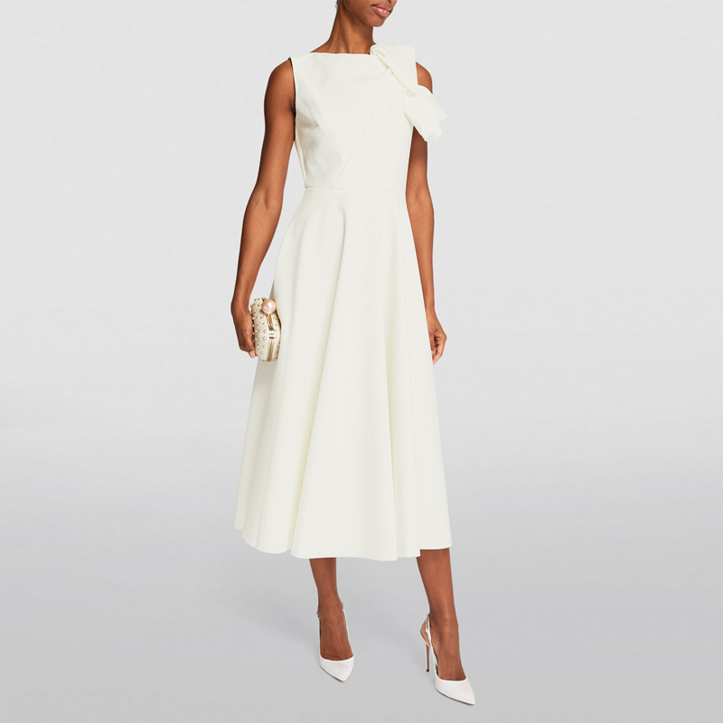 晚礼服时尚女2025新款气质年会女生日派对主持宴会小礼服连衣裙白