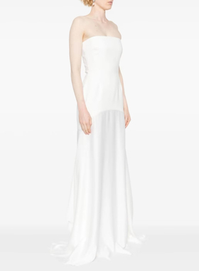 高级质感晚礼服抹胸鱼尾长裙2025新款派对名媛晚宴聚会连衣裙白色