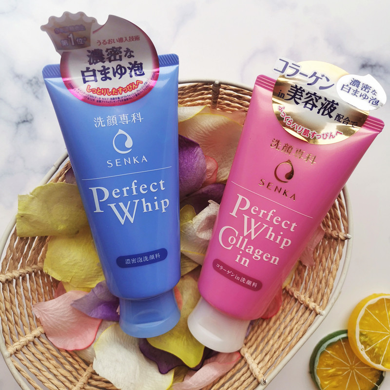 日本原装专科珊珂Perfect Whip浓密泡沫洁面乳胶原蛋白洗面奶120g