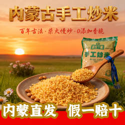 内蒙古鄂尔多斯特产游牧干粮手工炒米冲饮奶茶伴侣草原特色1斤
