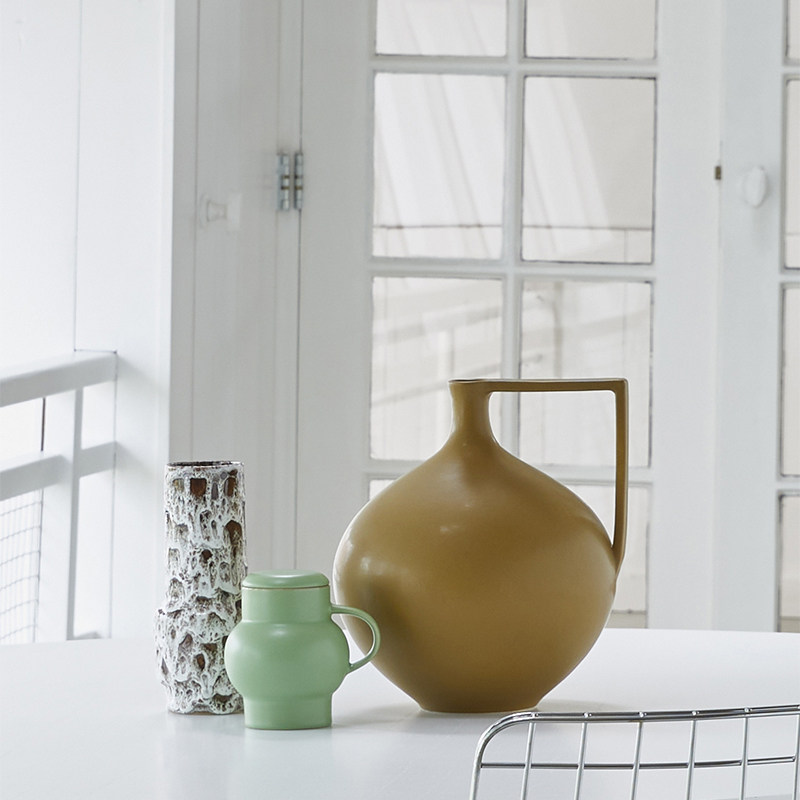 Hkliving Ceramic日式和风手工制作陶土罐花瓶水壶