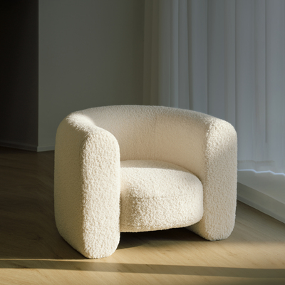间则Taco单人休闲沙发椅现代中古奶油风卧室会所民宿公区羊羔绒