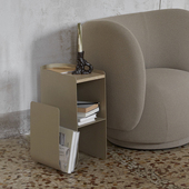 Ferm Living Vault系列边几角几多功能置物架杂志架