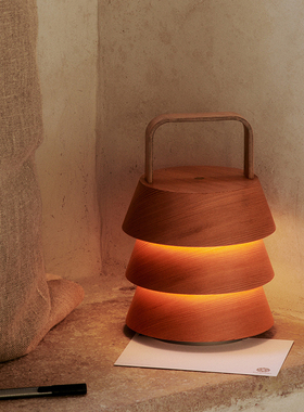 Ferm Living Luver联名便携台灯复古艺术氛围感床头灯卧室台灯