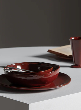 Serax LA MERE 比利时复古餐具陶瓷家用米饭碗高脚深盘西餐盘圆盘