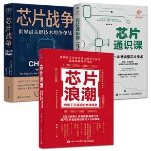 芯片书籍 芯片通识课+芯片浪潮+芯片战争 芯片知识科普读物 一本书读懂芯片技术 芯片的发展史与竞争史 中国芯片行业 全球科技产业