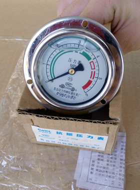 青岛冠力仪表YTN60ZT轴向耐震压力表油压表0.6,1,1.6,2.5等MPA