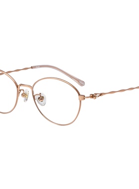 新款JILLSTUART镜架粉圆框眼镜韩系文艺超轻钛架近视眼镜JS70146X