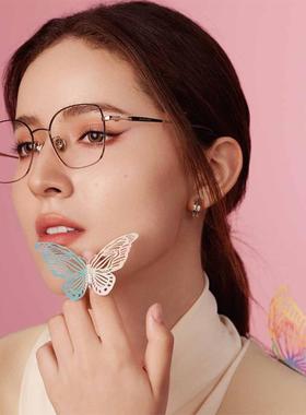 JILL STUART眼镜JS70122方形大框镜架优雅文艺女近视镜显脸瘦新品