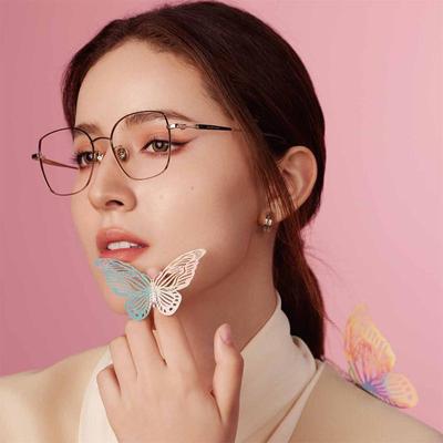 防蓝光可配度数纯钛女款近视镜框