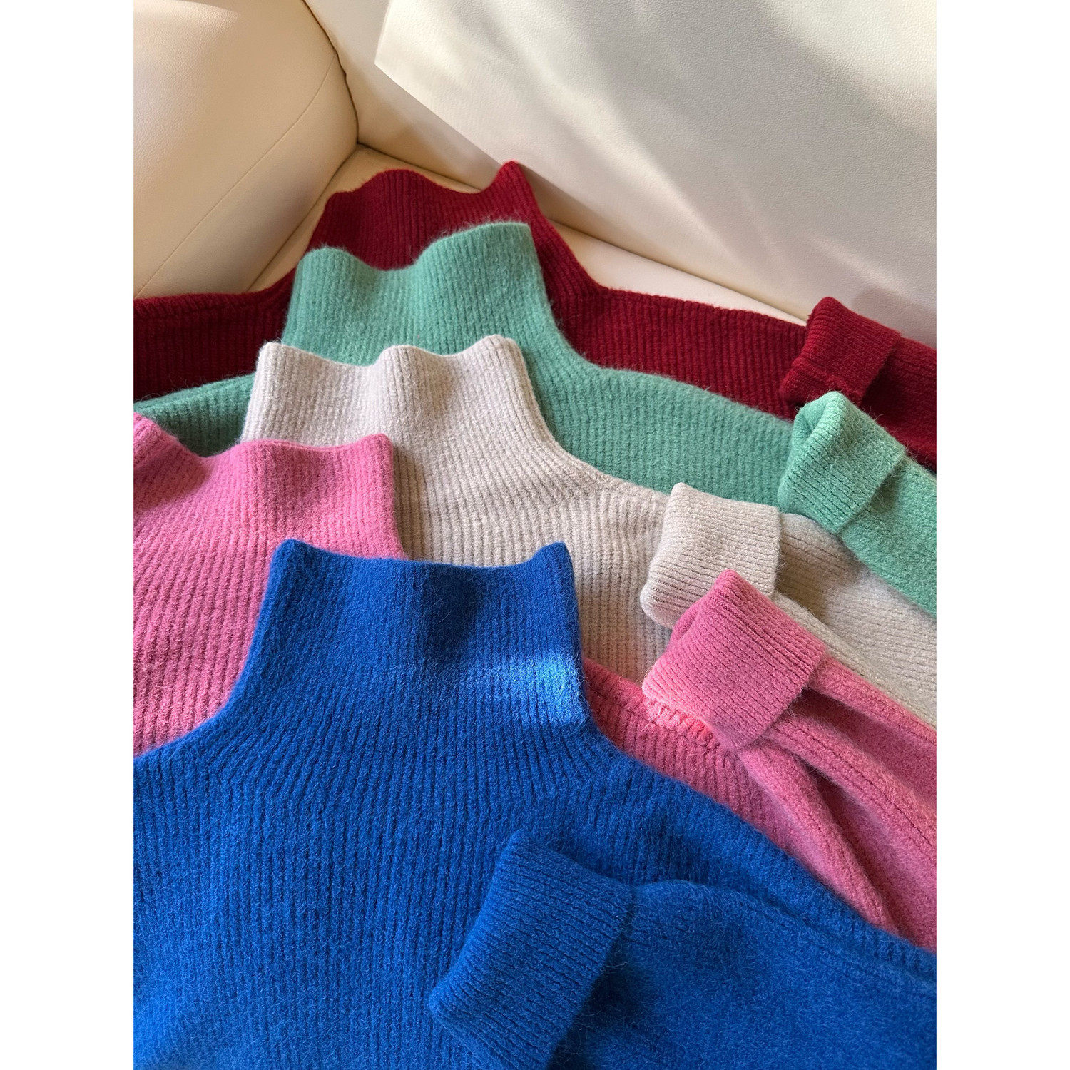 Q29高领毛衣外套女宽松保暖冬季宽松加厚内搭打底衫套头针织衫