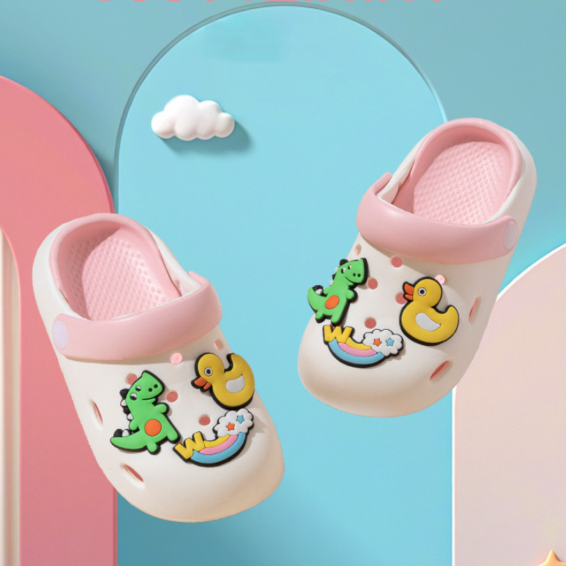 新款夏季儿童拖鞋可爱透气恐龙洞洞沙滩宝宝凉拖鞋DIY卡通可拆卸,童鞋/婴儿鞋/亲子鞋,儿童洞洞鞋,淘宝优惠券,粉丝福利购,淘宝优惠卷