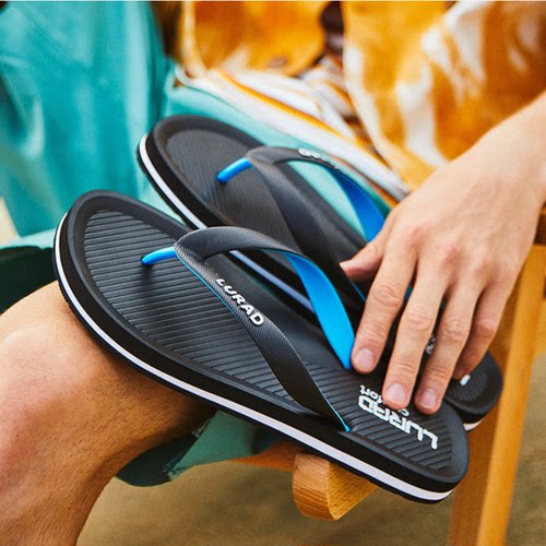 新款防滑沙滩室外时尚人字拖鞋男