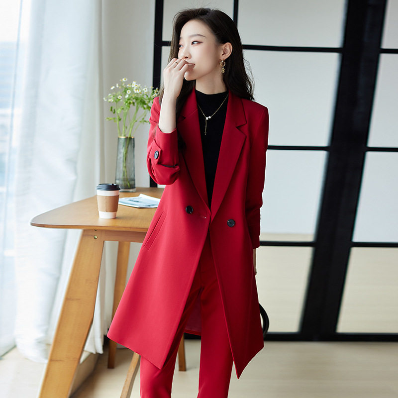 中长款风衣外套女2026新款秋冬高级感小个子休闲夹棉加厚西装大衣