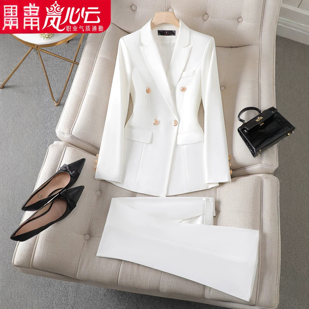 灰色西装套装女春秋2026新款职业装气质女神范正装休闲小西服外套