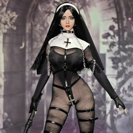 战斗修女tbleague女兵人定制i8头雕1/6可动人偶六分包胶素体