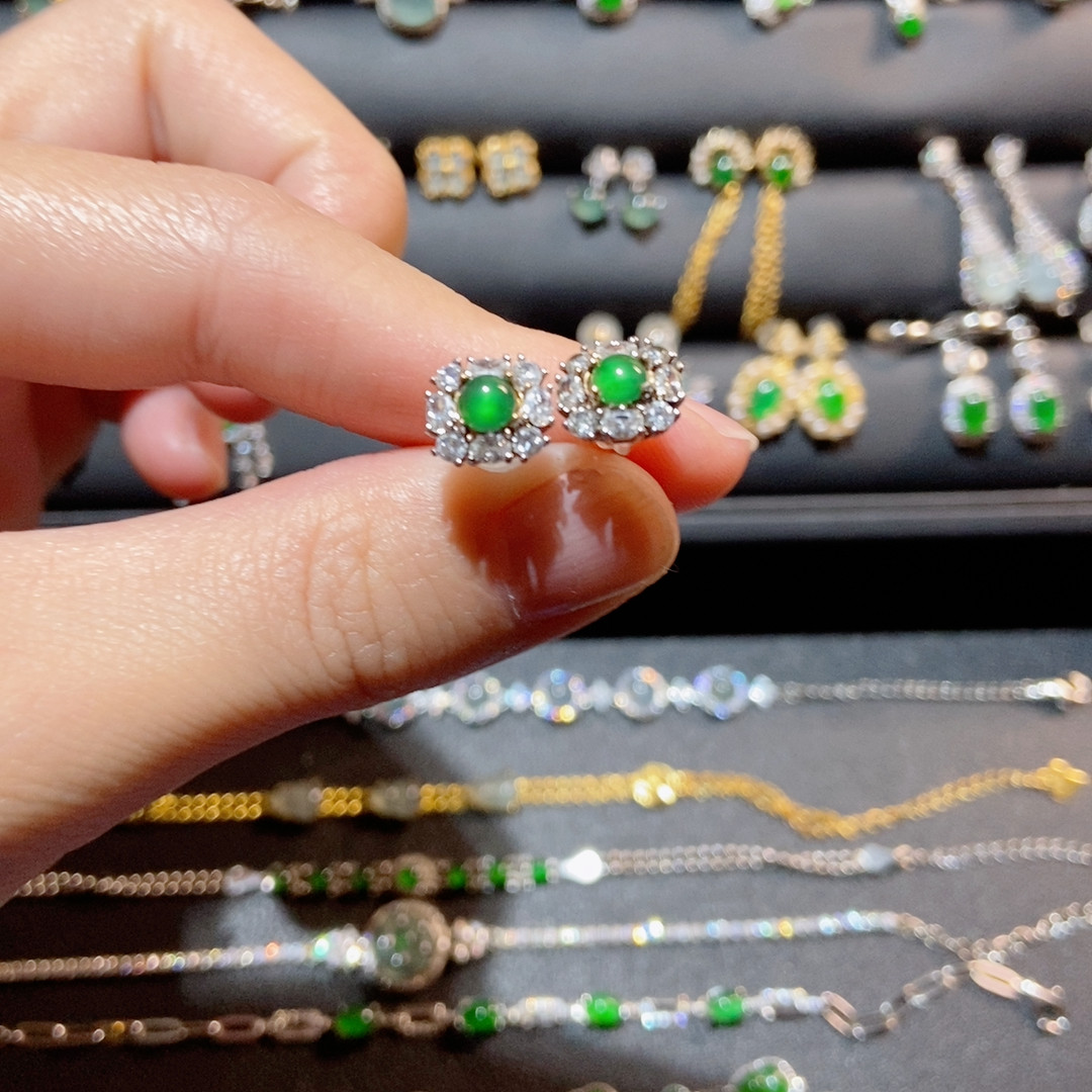 翡翠耳钉1,珠宝/钻石/翡翠,手饰,淘宝优惠券,粉丝福利购,淘宝优惠卷