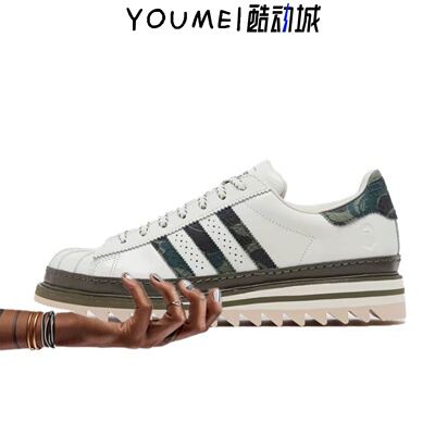 CLOT x BAPE x adidas originalsSUPERSTAR三方联名 休闲鞋KJ1473