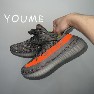 Adidas YEEZY 350V2 2021款灰橙350椰子满天星男女休闲跑鞋GW1229