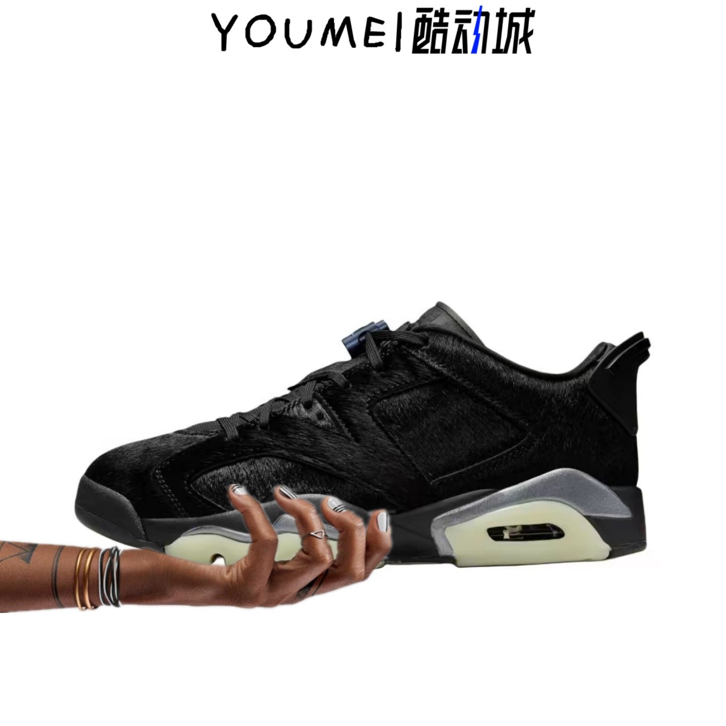 Air Jordan 6 Low  Blackout AJ6马年低帮复古篮球鞋 IO9786-001