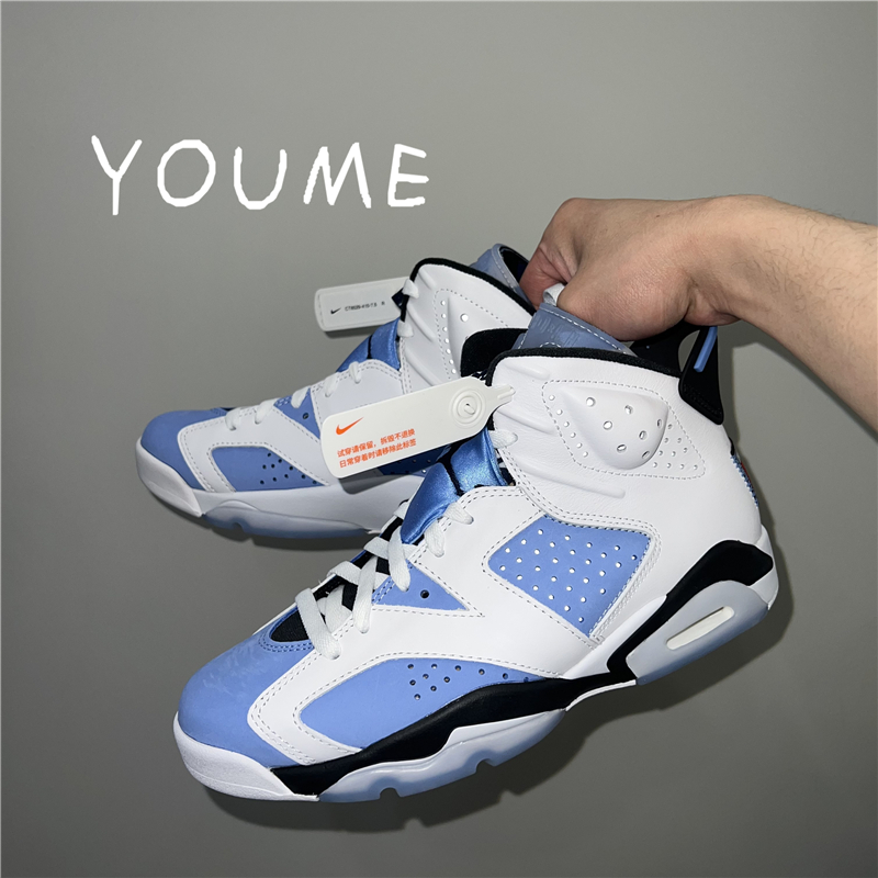 AJ6北卡大学蓝男子休闲篮球鞋