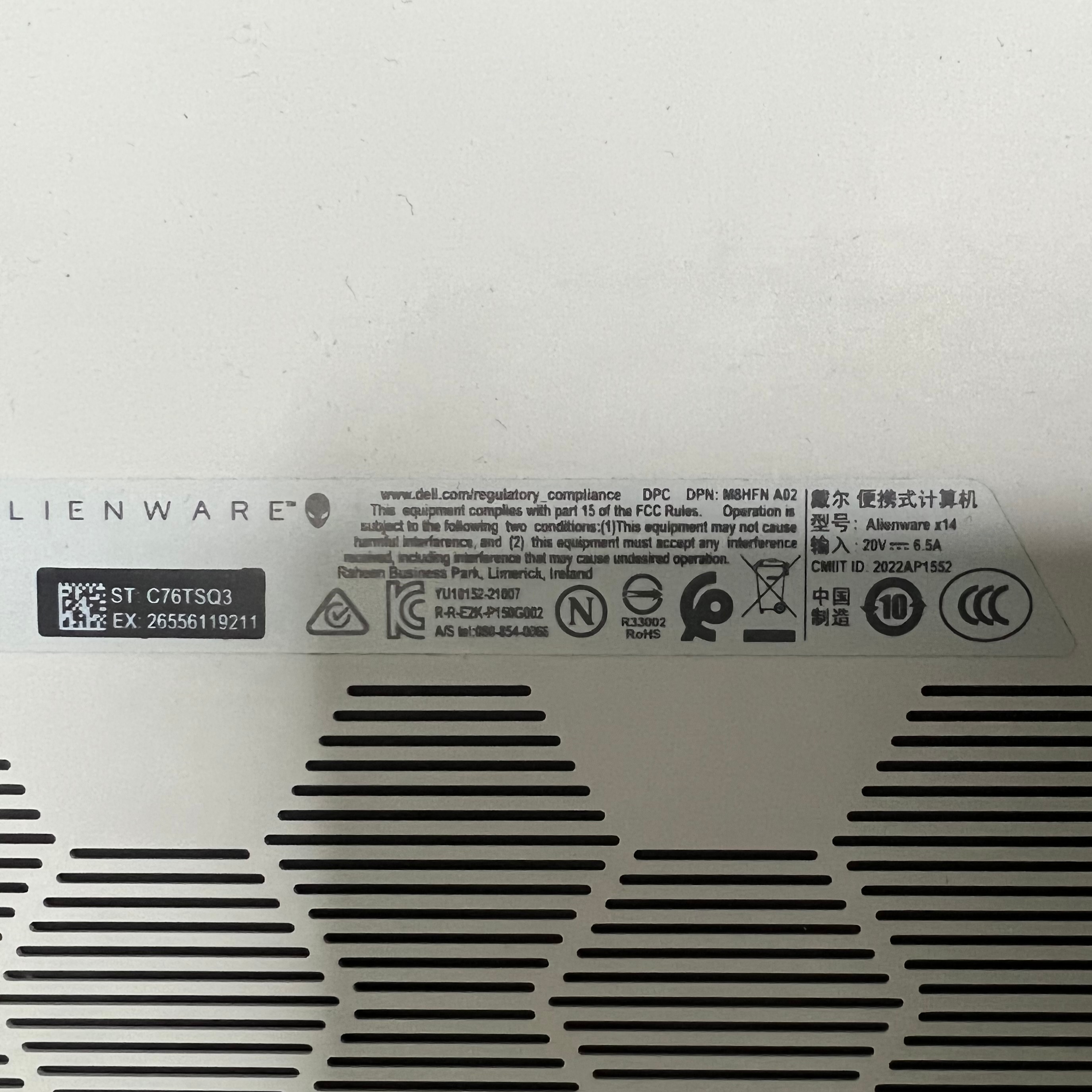 DellP150GX14屏线Alienware