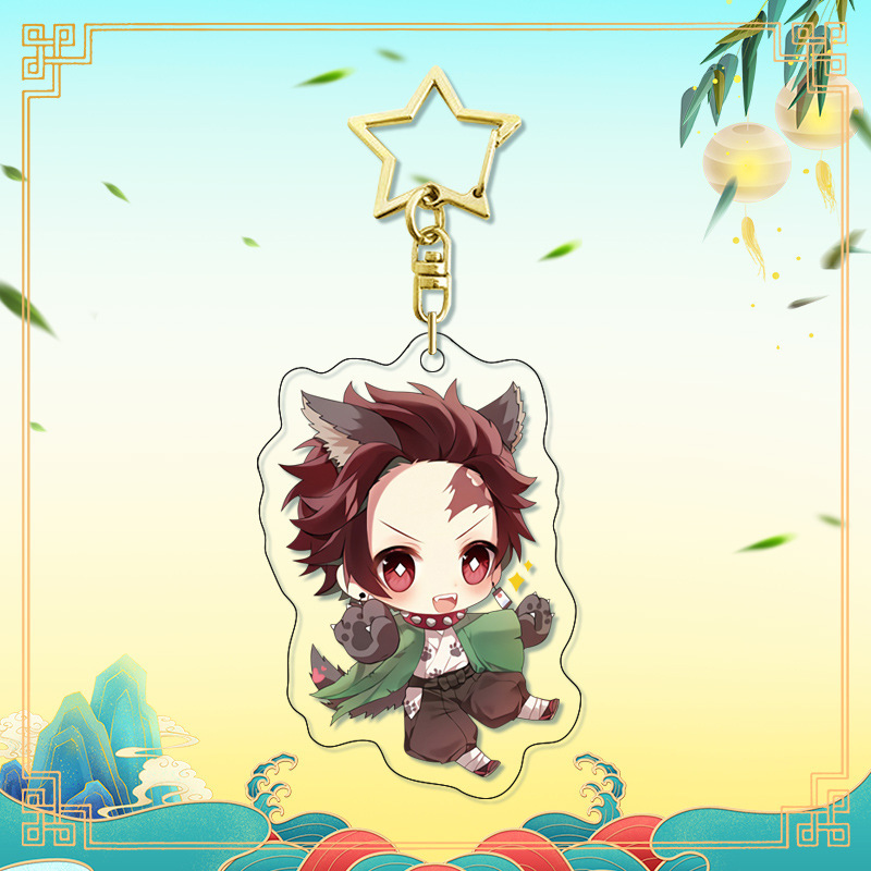 可爱炭治郎钥匙扣书包小挂件Q版