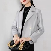 pu皮夹克韩版 特价 蛋白皮宽松短款 外套女2025春秋大码 处理皮衣新款